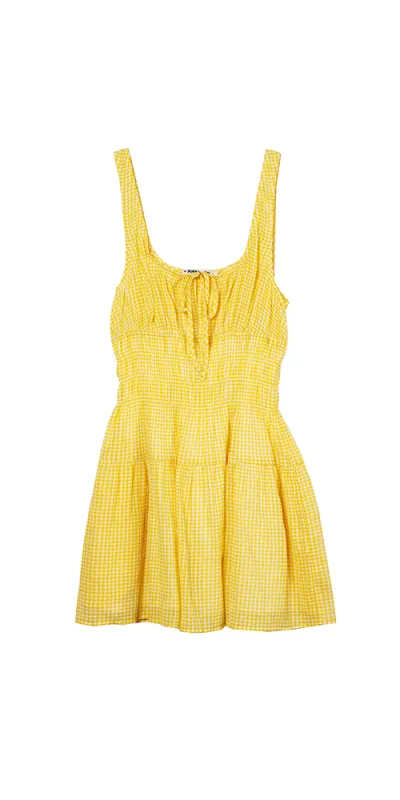 Gianluca Dress Sun Gingham sold by Maison Rogue