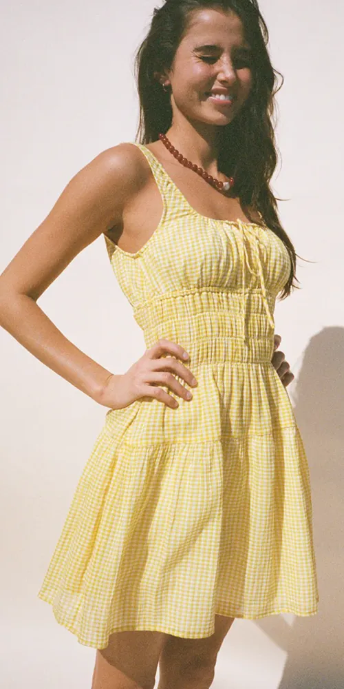 Gianluca Dress Sun Gingham sold by Maison Rogue product image thumbnail 4