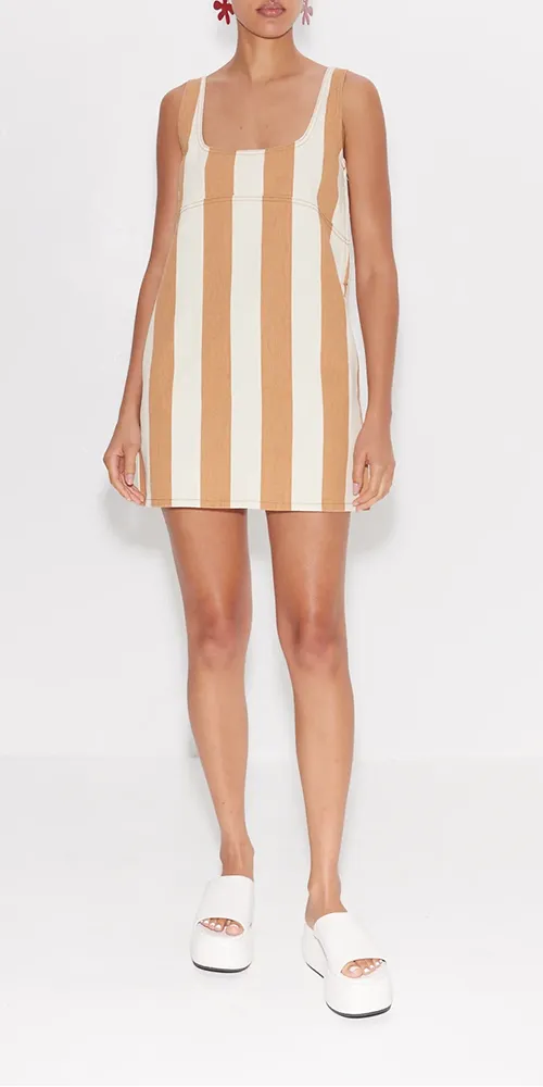 Sahara Striped Denim Dress sold by Maison Rogue product image thumbnail 2