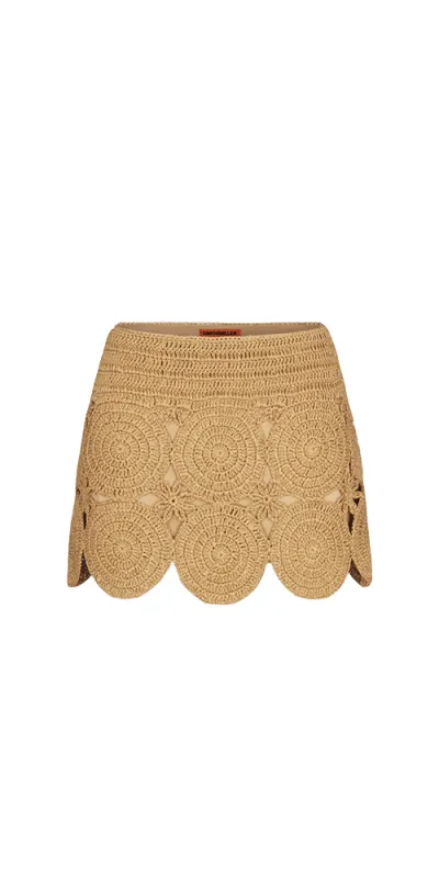 Beep Beep Mini Skirt Natural sold by Maison Rogue