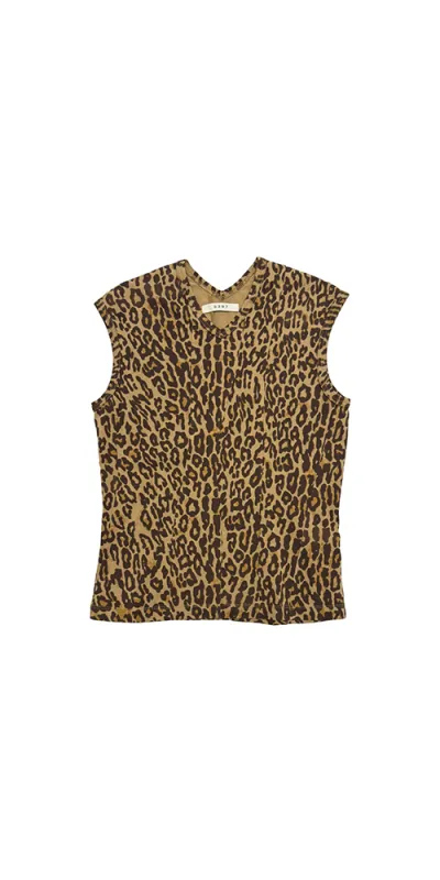 Double-V Vest Leopard sold by Maison Rogue