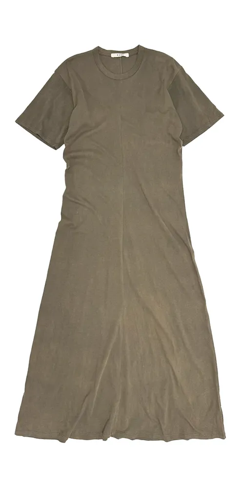 Sunbleached Draped Dress Army sold by Maison Rogue