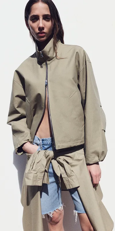 Laurie Jacket Khaki sold by Maison Rogue