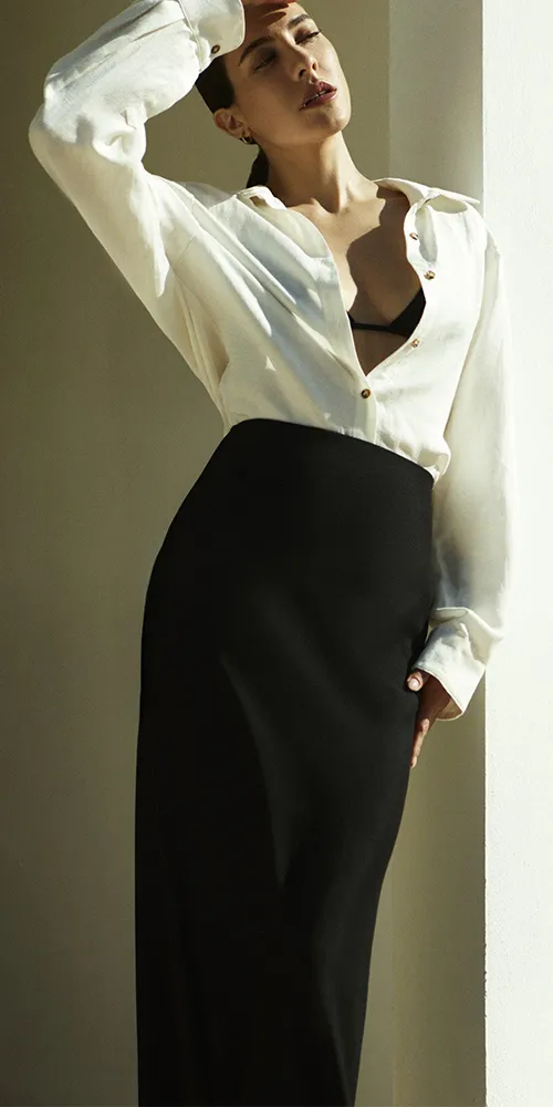 Bias-Cut Maxi Skirt sold by Maison Rogue product image thumbnail 2