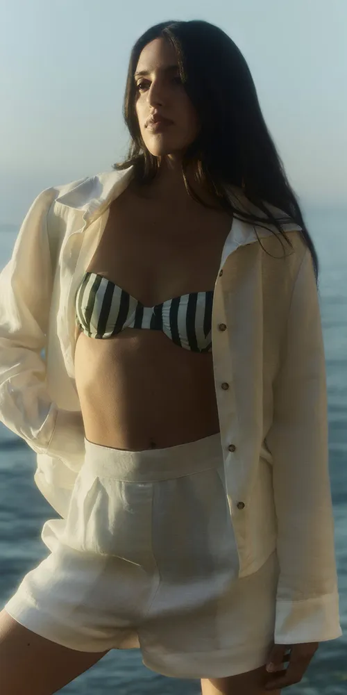 High-Waist Linen Short sold by Maison Rogue product image thumbnail 2