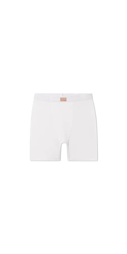 Soft Modal Rib Boyshort White sold by Maison Rogue