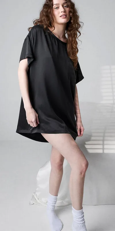 Washable Silk Oversized Sleep Tee sold by Maison Rogue