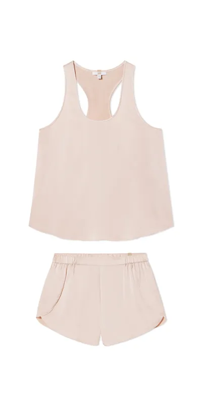 Washable Silk Tulip Back Set Delicate Pink sold by Maison Rogue