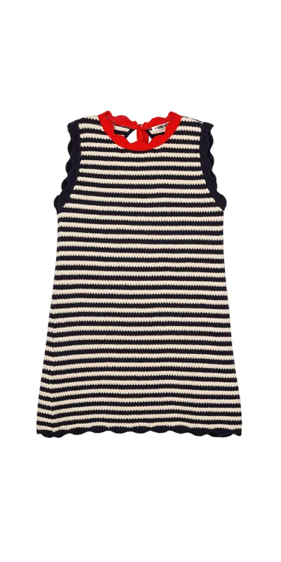 Fasano Striped Crochet Mini Dress sold by Maison Rogue