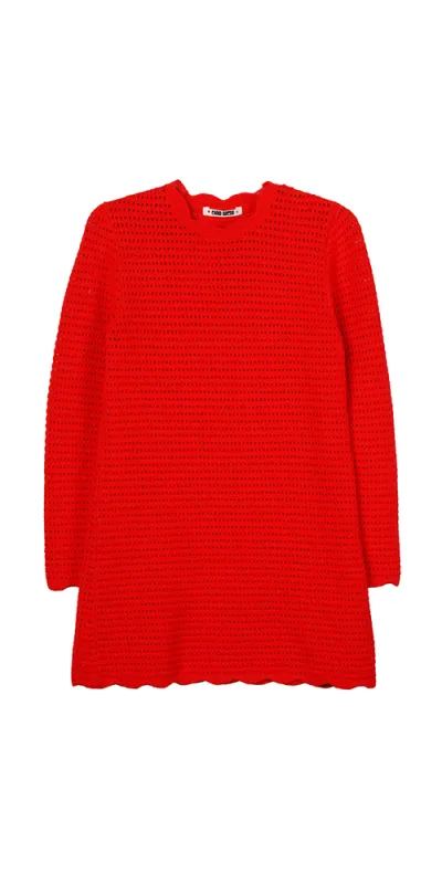 Faro Crochet Dress Red sold by Maison Rogue