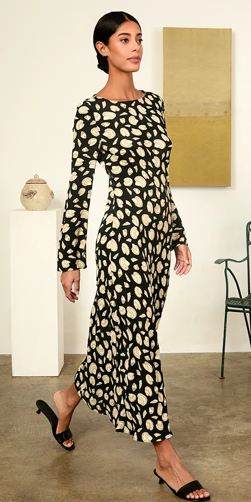 Gaia Long Sleeve Midi Dress sold by Maison Rogue product image thumbnail 2