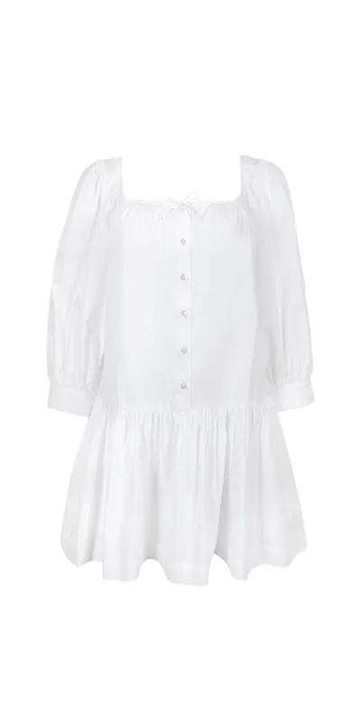 Delia Dress White sold by Maison Rogue