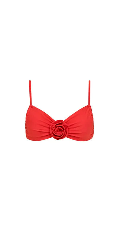 Devin Rosa Bikini Top Cherry sold by Maison Rogue
