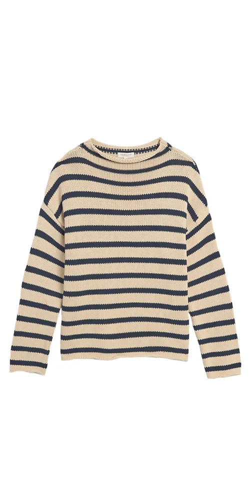 Lamis Stripe Cotton Sweater sold by Maison Rogue