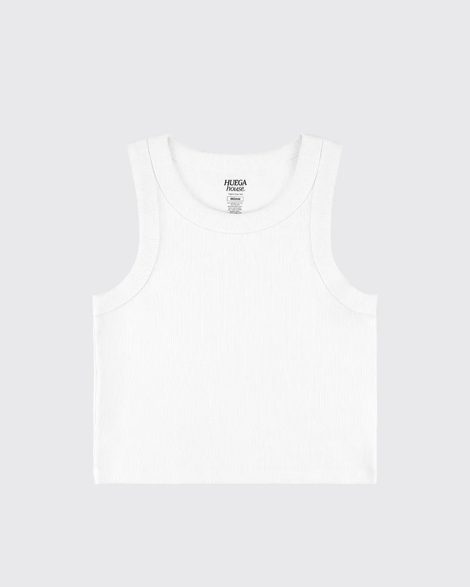 Organic Crop Tank White sold by Maison Rogue product image thumbnail 3