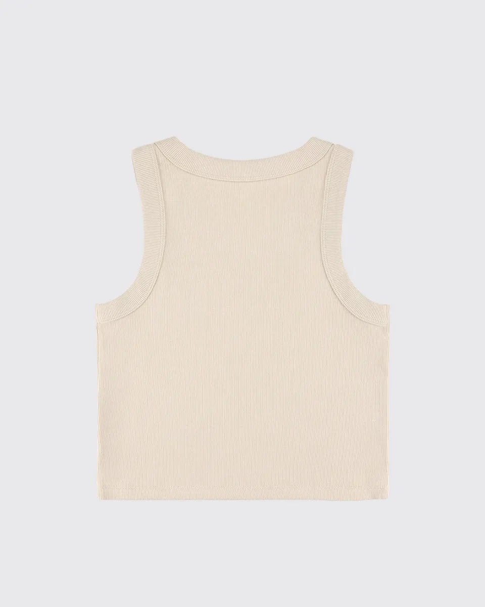 Organic Crop Tank Bone sold by Maison Rogue product image thumbnail 4