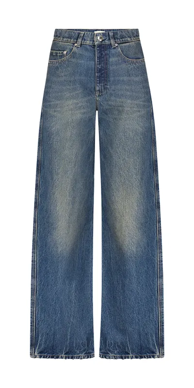 Taylor Relaxed Barrel Ultra High Rise 31" Jeans Tinted Dark sold by Maison Rogue