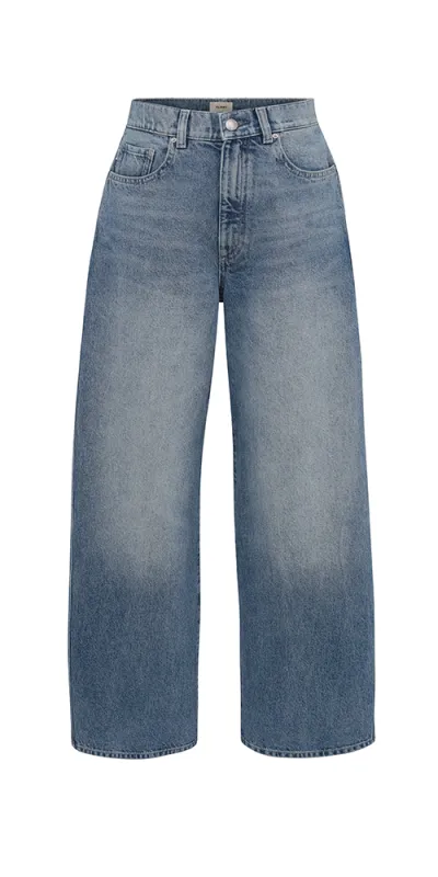 Taylor Relaxed Barrel Ultra High Rise 27" Jeans Salt Lake sold by Maison Rogue