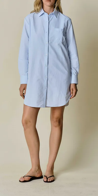 Button Up Dress Sky Blue sold by Maison Rogue