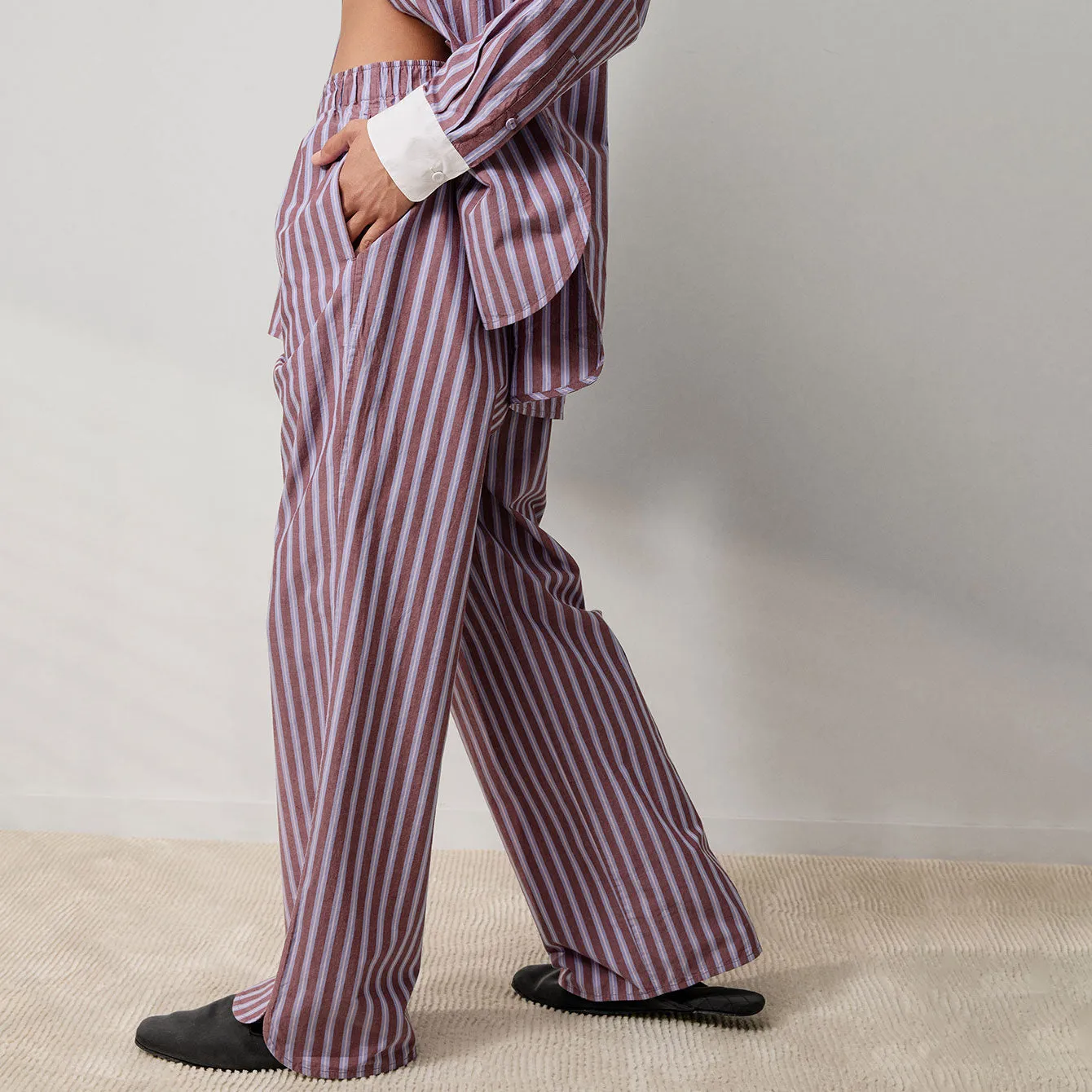 Airy Cotton Straight Leg Pant Odyssey Stripe sold by Maison Rogue product image thumbnail 4