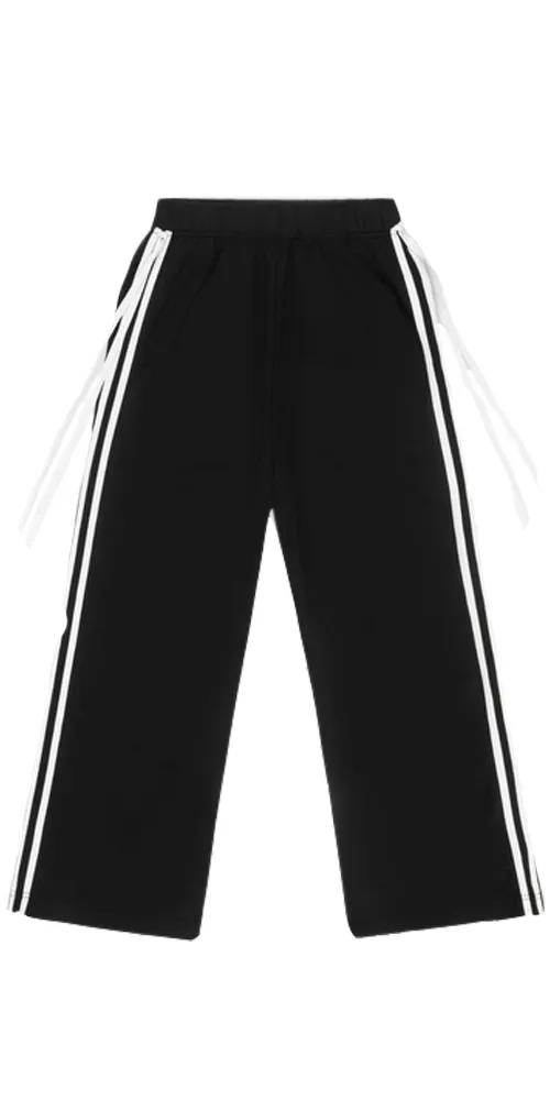 French Terry Bow Jogger Jersey Black sold by Maison Rogue