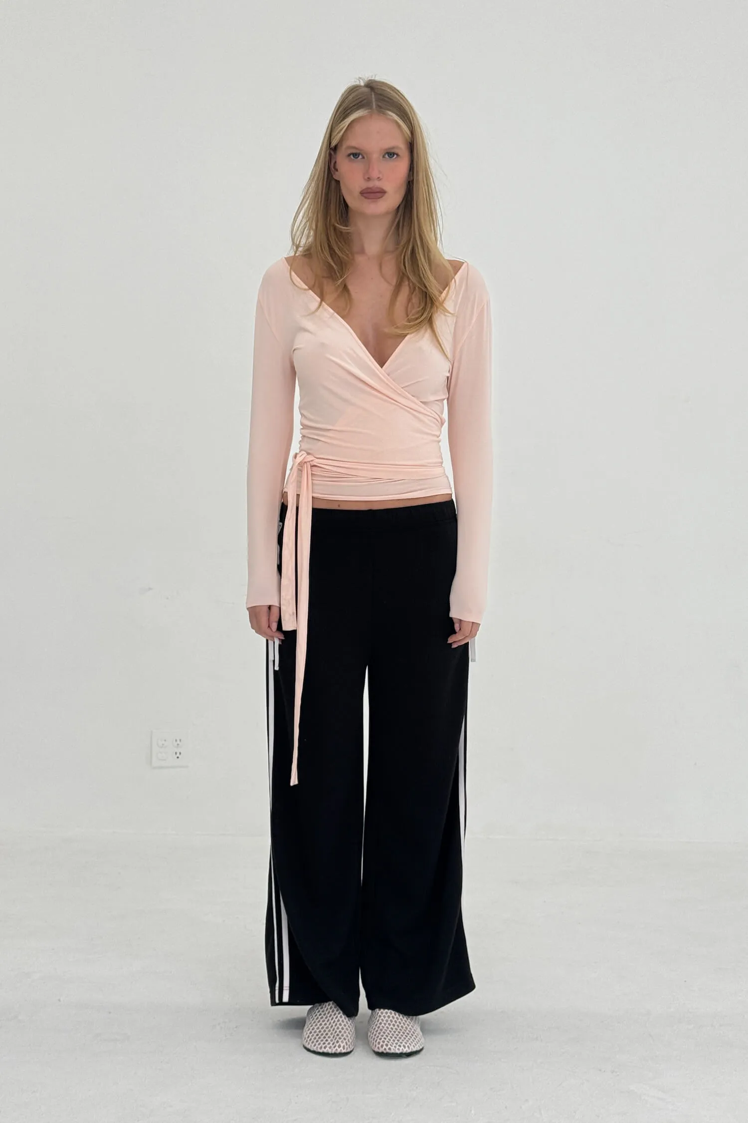 Ballerina Wrap Top Powder Pink sold by Maison Rogue product image thumbnail 4