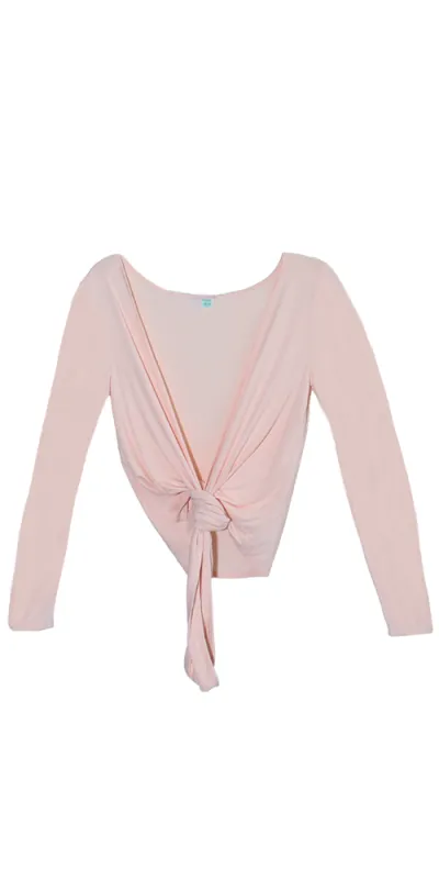 Ballerina Wrap Top Powder Pink sold by Maison Rogue