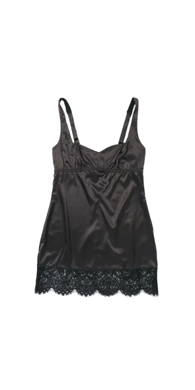 Lexi Wood Cindy Mini Slip Dress Black sold by Maison Rogue