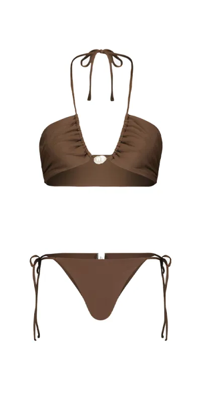Bahia Bikini with Pearl Brown sold by Maison Rogue