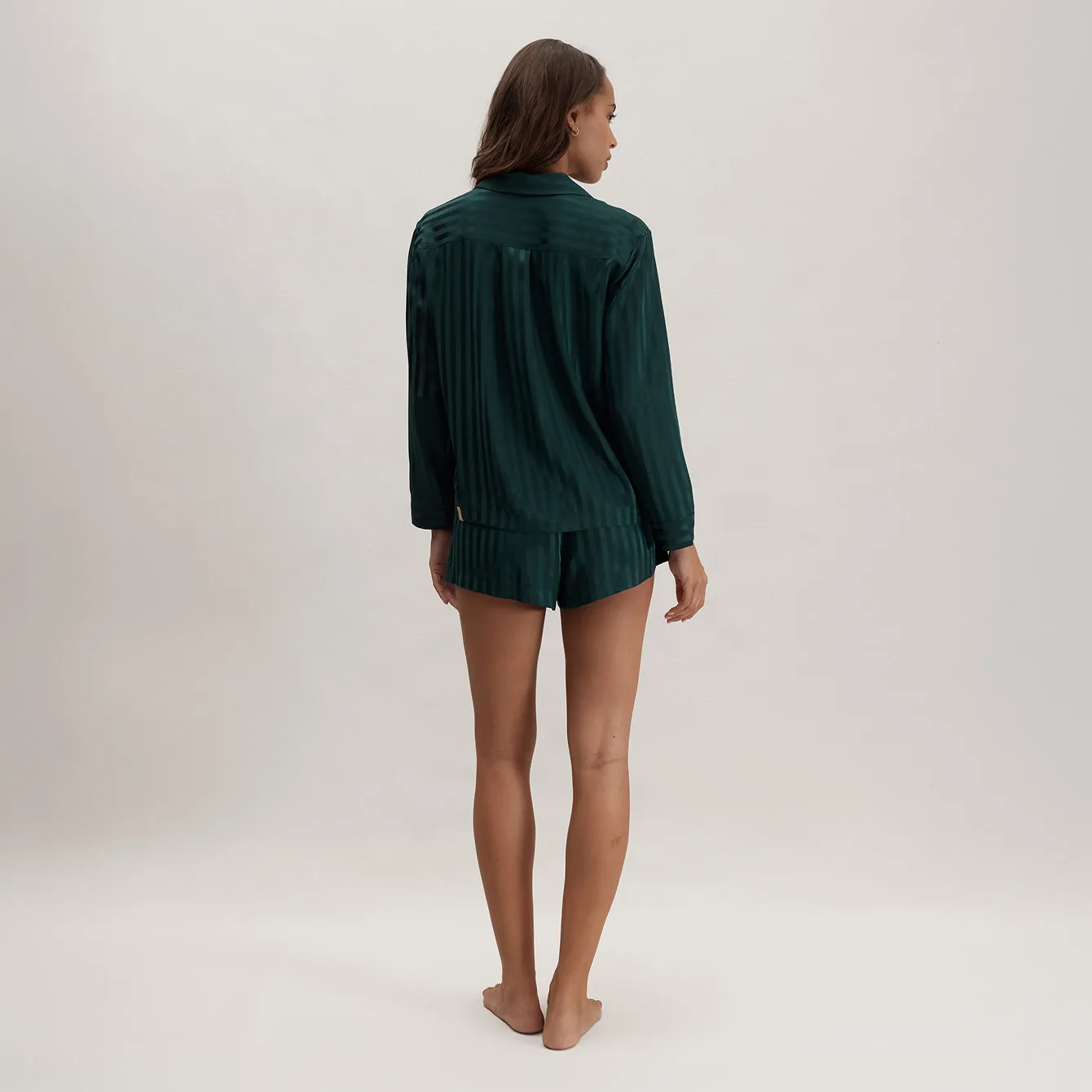 Washable Silk Striped Jacquard Set Dusky Cypress sold by Maison Rogue product image thumbnail 5