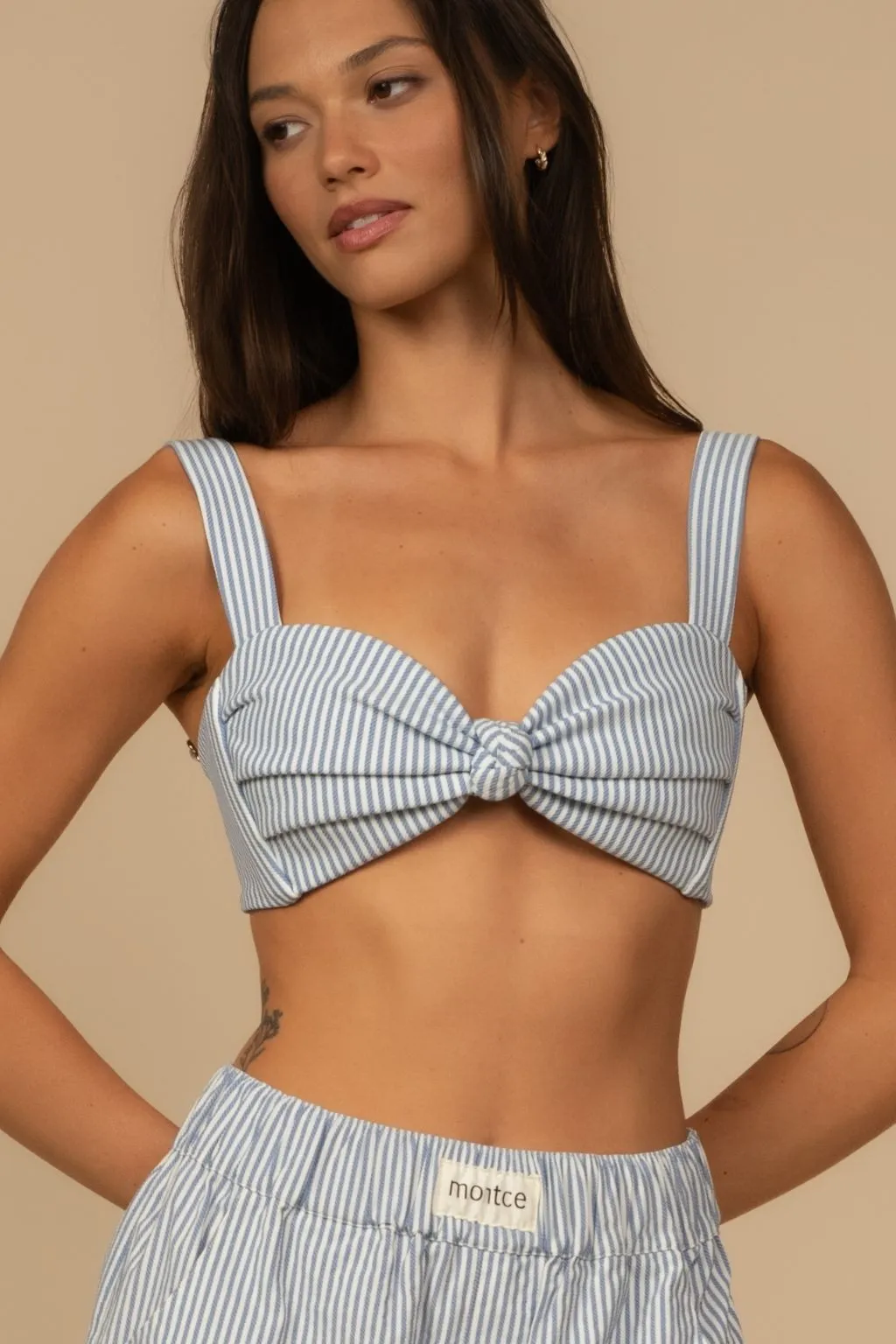 Hayden Bikini Top Classic Blue Stripe sold by Maison Rogue product image thumbnail 3