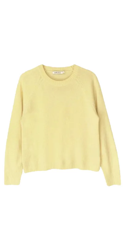 Nello Crewneck Sweater Yellow made by Maison Rogue