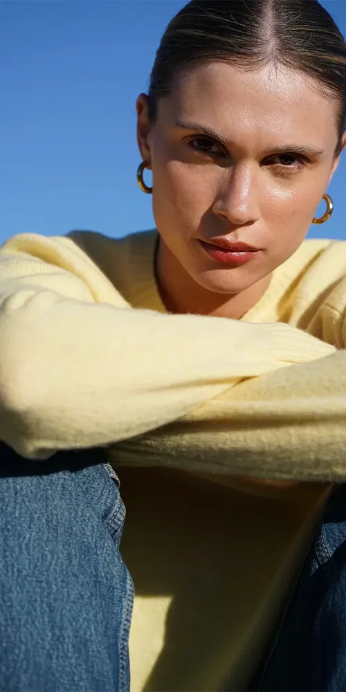 Nello Crewneck Sweater Yellow sold by Maison Rogue product image thumbnail 2