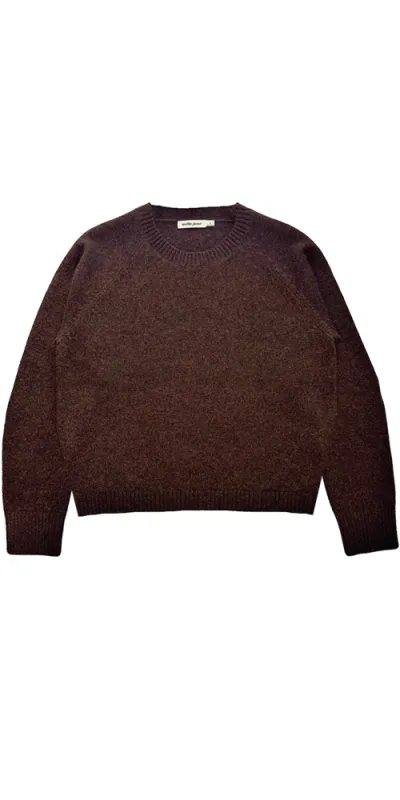 Nello Crewneck Sweater Chocolate Brown sold by Maison Rogue