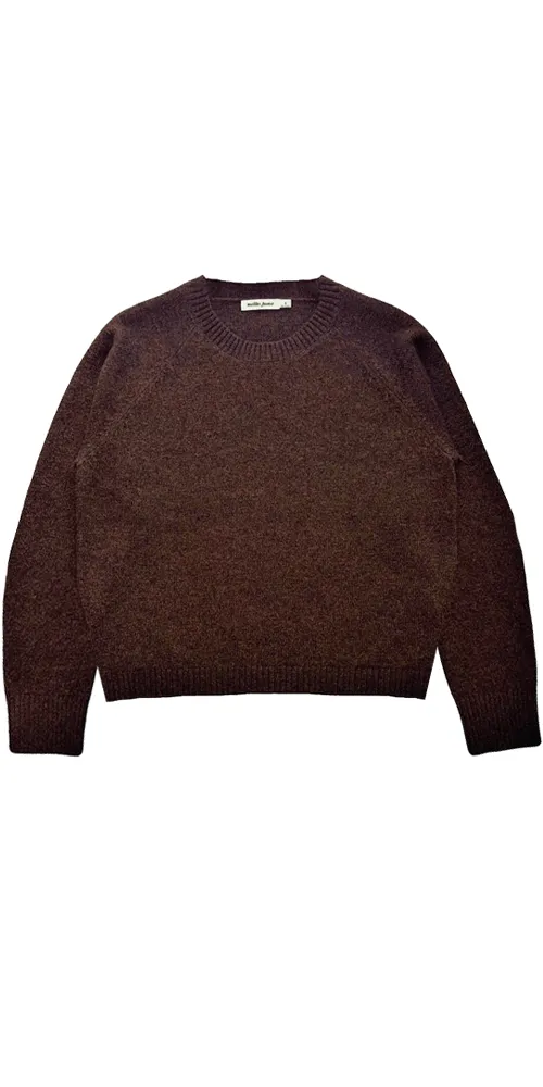 Nello Crewneck Sweater Chocolate Brown sold by Maison Rogue