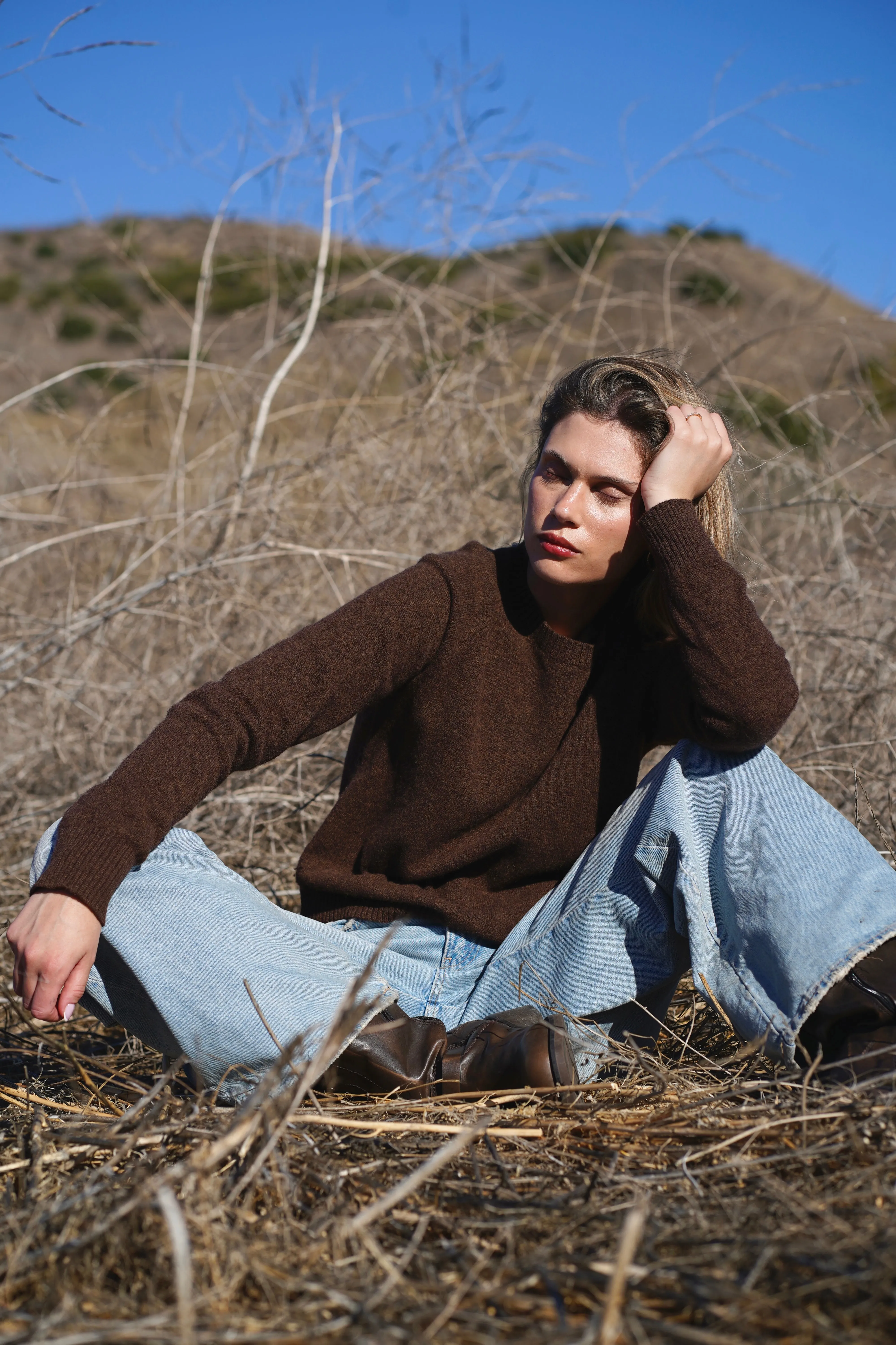 Nello Crewneck Sweater Chocolate Brown sold by Maison Rogue product image thumbnail 4