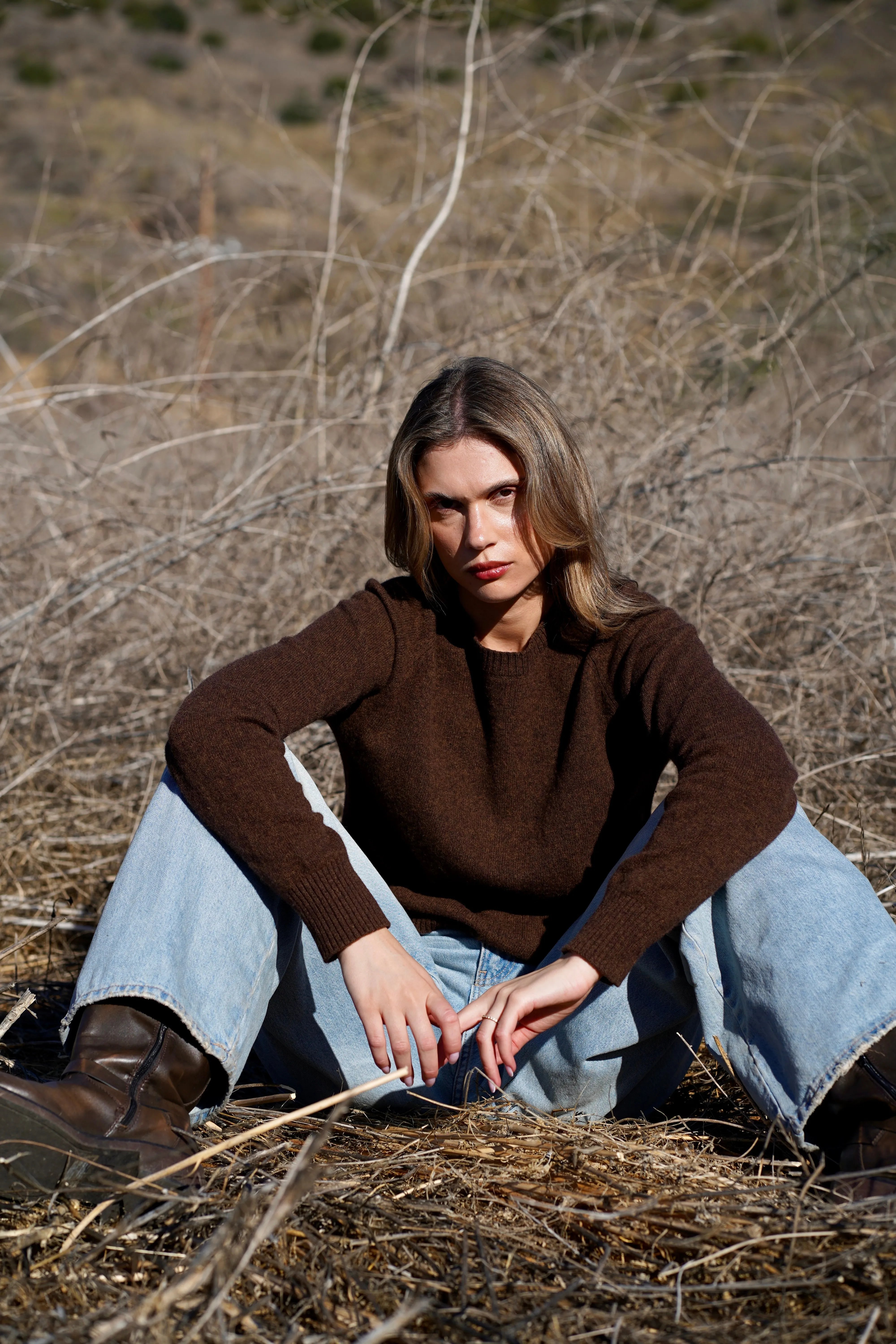 Nello Crewneck Sweater Chocolate Brown sold by Maison Rogue product image thumbnail 3