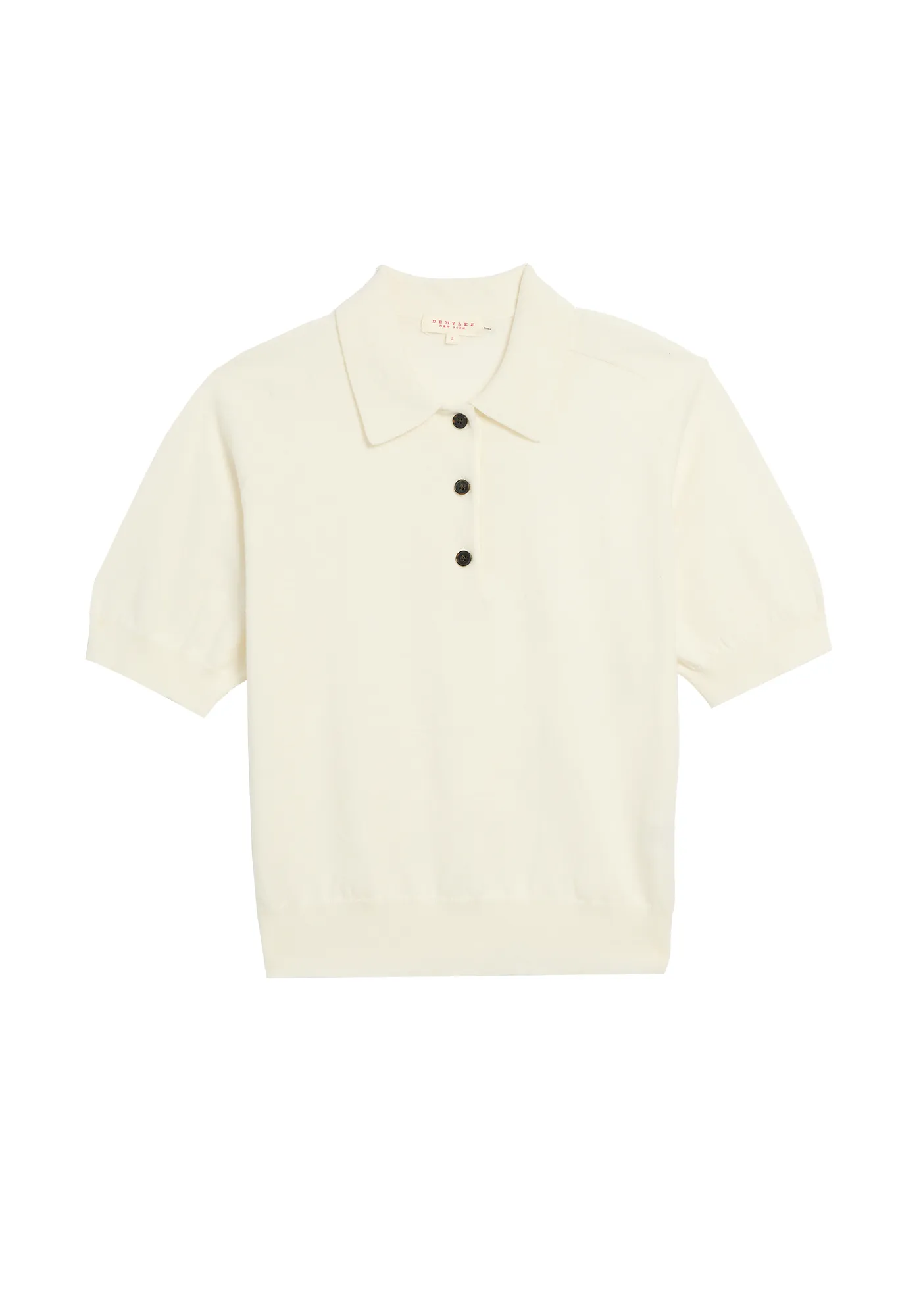 Billie Cotton Cashmere Polo Top sold by Maison Rogue product image thumbnail 3