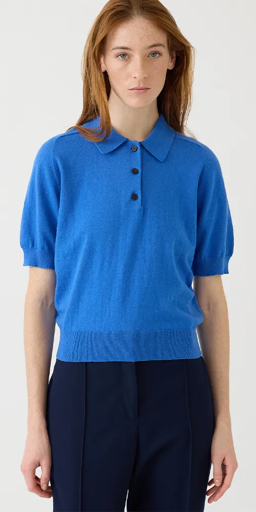 Billie Cotton Cashmere Polo Top sold by Maison Rogue product image thumbnail 2