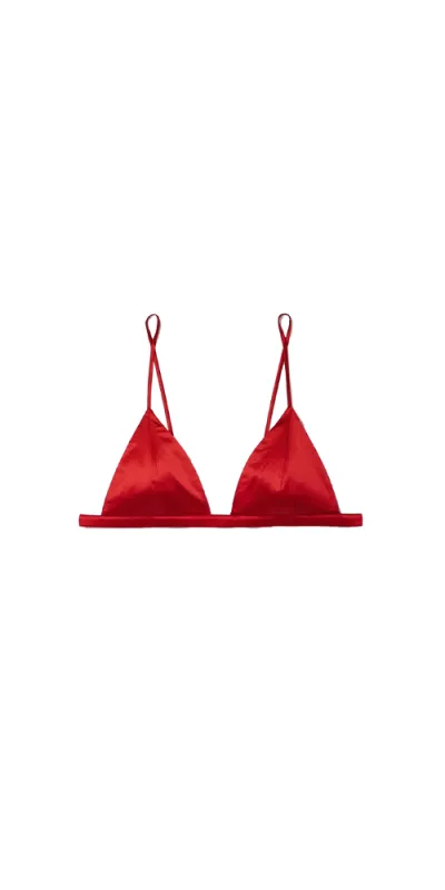 Luxe Triangle Bra Rouge made by Fleur du Mal