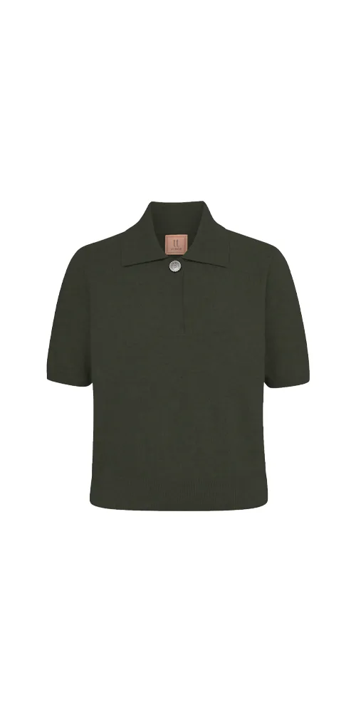 Dakota Cashmere Shirt Dark Olive sold by Maison Rogue