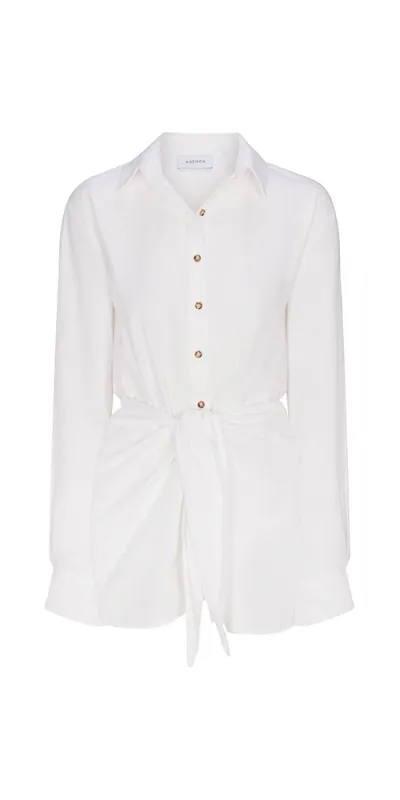 L.A. Button-Down Wrap Mini Dress made by Anemos