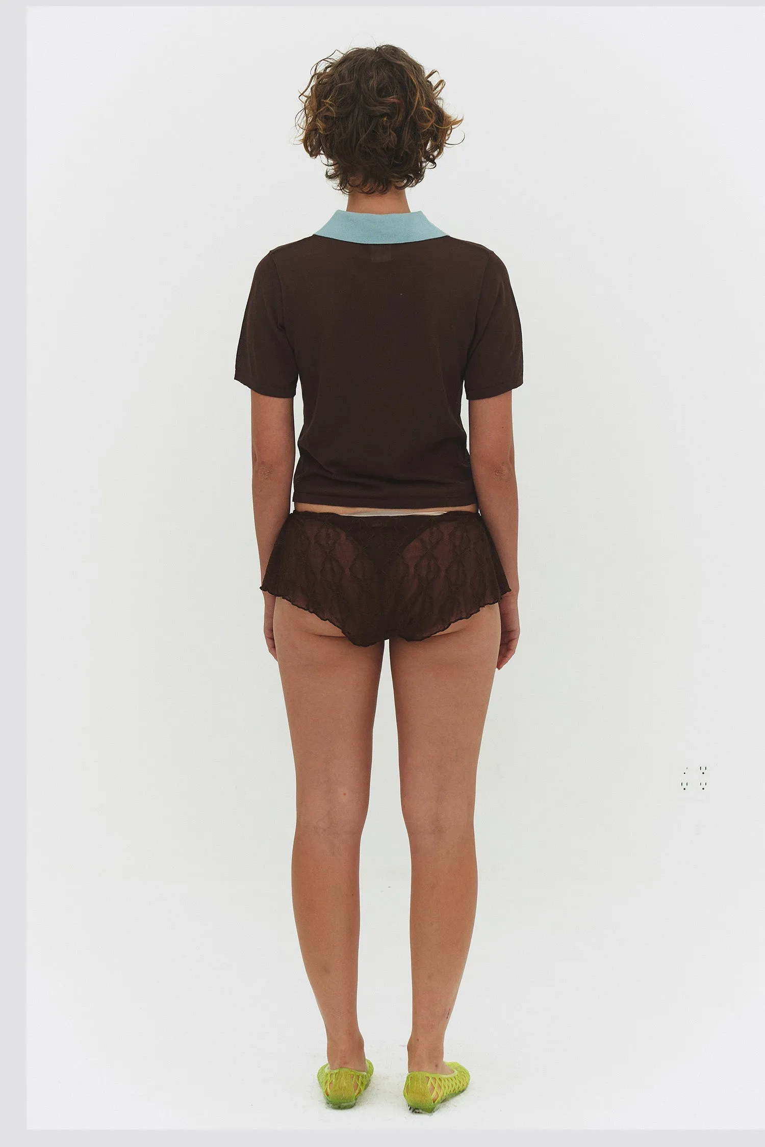 Araci Knit Polo Top Cocoa Cream sold by Maison Rogue product image thumbnail 5
