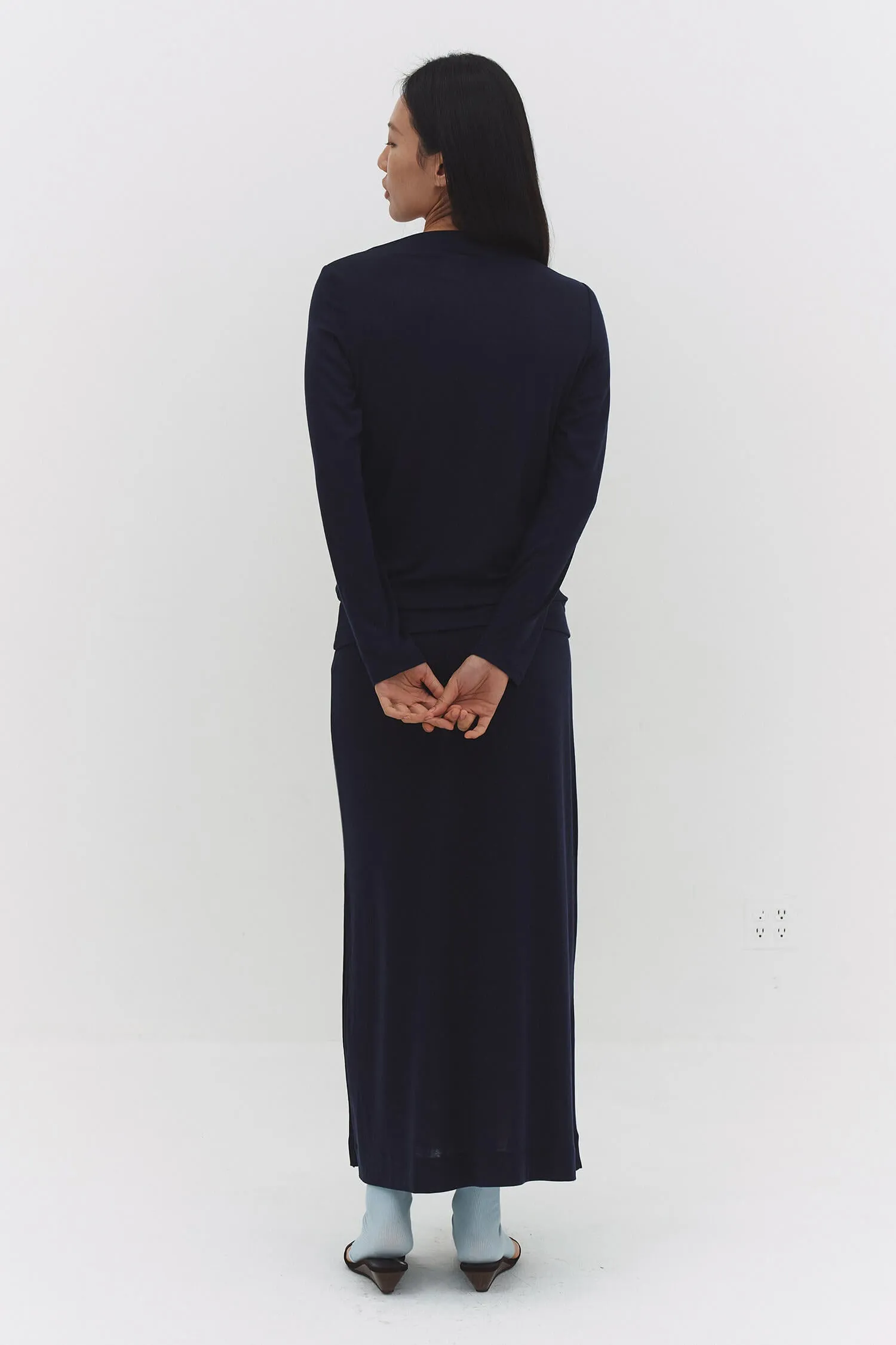 Narae Long Sleeve Top Navy sold by Maison Rogue product image thumbnail 5