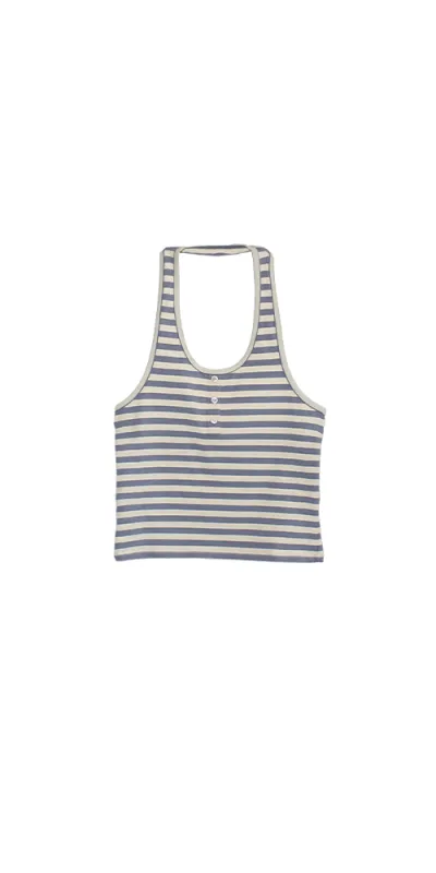Bruna Halter Top Seaside Stripe made by FIND ME NOW