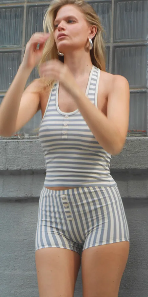 Bruna Halter Top Seaside Stripe sold by Maison Rogue product image thumbnail 2