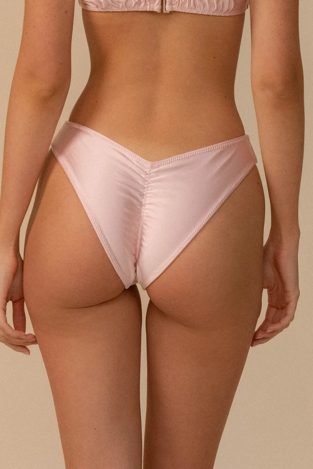 Lulu Bikini Bottom Pale Blush Silkie sold by Maison Rogue product image thumbnail 4