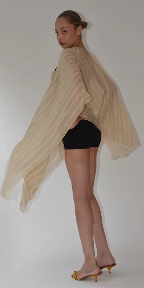 Silk Smoke Caftan Cream Chain sold by Maison Rogue product image thumbnail 2