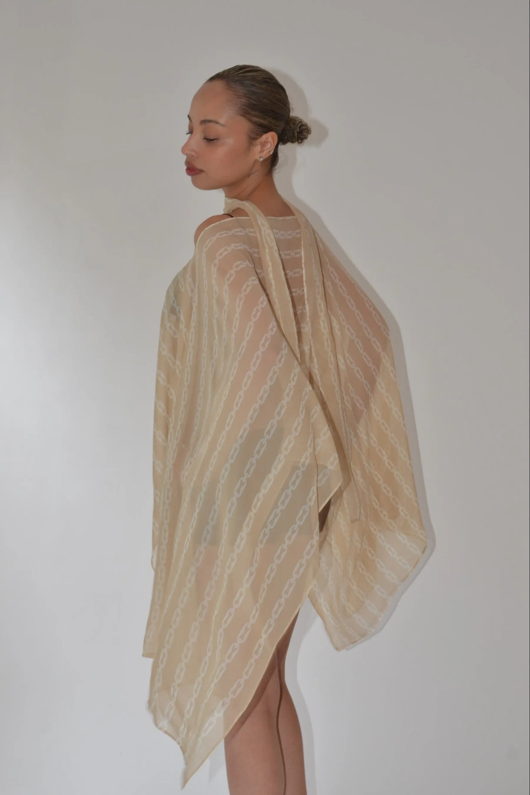 Silk Smoke Caftan Cream Chain sold by Maison Rogue product image thumbnail 3