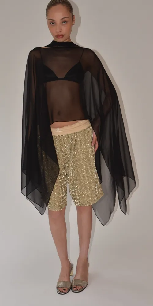 Silk Smoke Caftan Onyx sold by Maison Rogue product image thumbnail 2